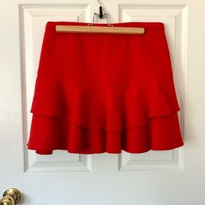 J. Crew Red Mini Skirt